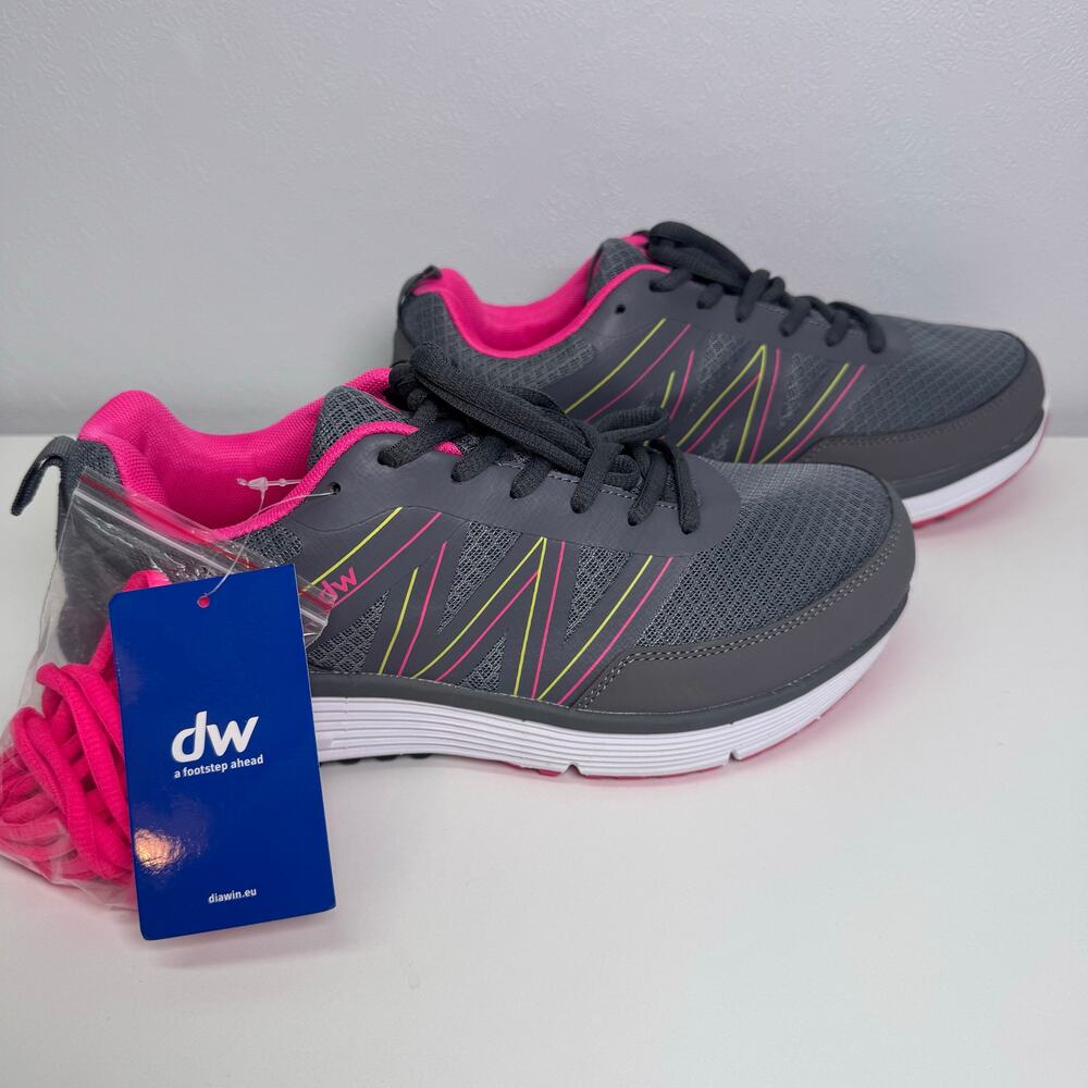 NWT Diawin Cloudy Orchid Orthopedic Sneakers Unisex Gray Pink Magenta Comfort